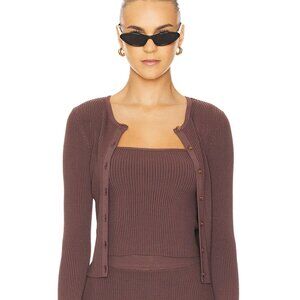 Lovers + Friends Limor Cardigan & Tank Set – Brown